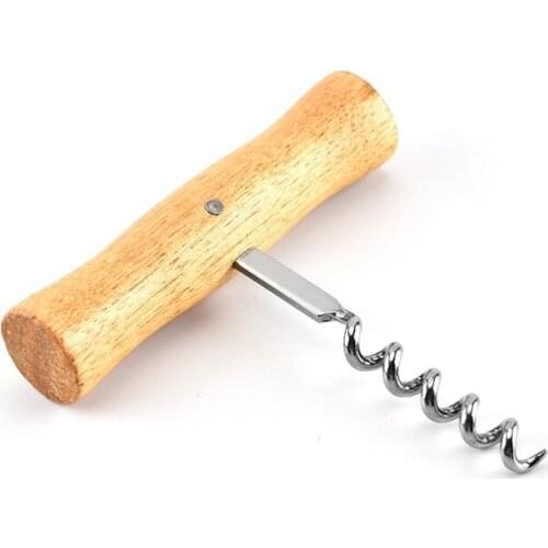 300PCS Multifunctional Wine Bottle Opener Outdoor Wood Corkscrew Metal Bottle Opener Kitchen Tool
