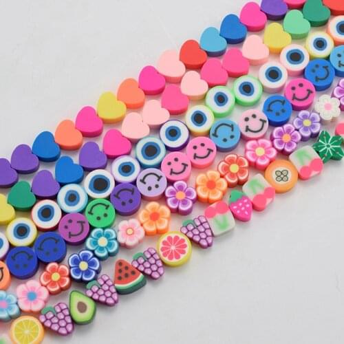 40pcs Diy Seed Beads Smiley Face Kralen Beads for Jewelry Making Kit Waist Perle Charms Silicone Kawaii Accessories Schmuck