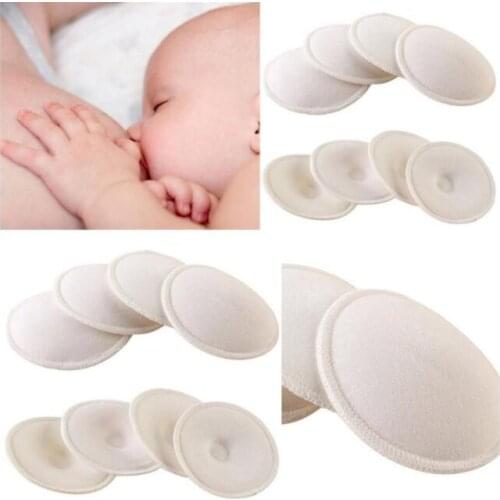 6 pcs cotton anti-seepage Washable terry cloth anti-overflow breast pad Pregnant women anti-leakage film thickened chest pad