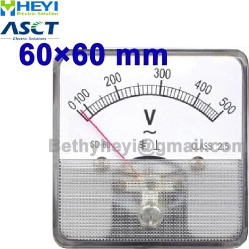 60*60mm AC Voltage meter analog panel meter Moving Iron Instruments