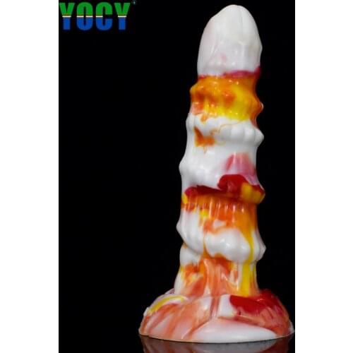 YOCY Colorful Anal Sex Toys Masturbators Adult Dildo Fantasy Toy Silicone Buttplug With Suction Cup Lesbian Sex Product Shop