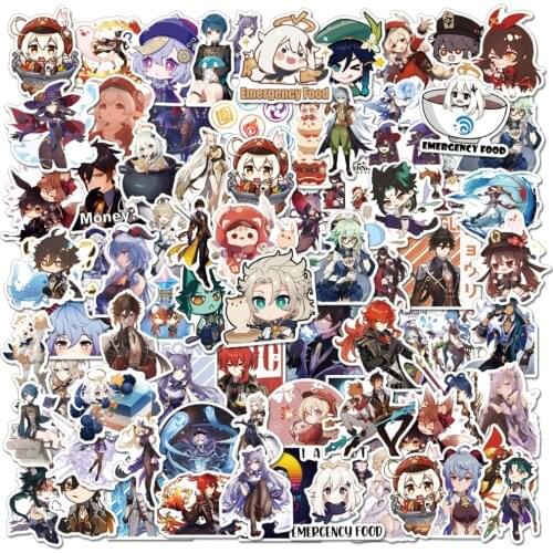 10/30/50/100PCS Anime Game Genshin Impact Stickers Graffiti For Laptop Luggage Bike Car Skateboard Guitar Waterproof Decal Toys