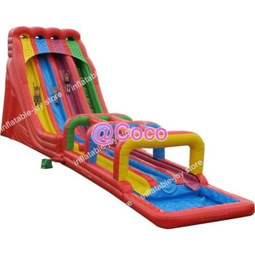 Free ship to sea port,18*7*8m commercial rent inflatable water slides,outdoor big inflatable slip n slide for adults,water park