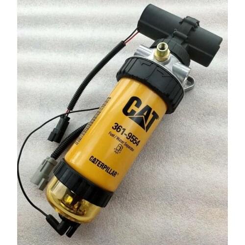 C6.6 excavator fuel water separator 3619554 361-9554 12V fuel filter assy with electronic pump 2289129 2325877 249-7669 3491063