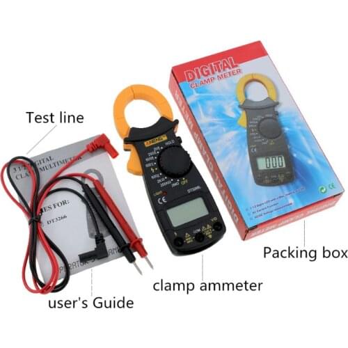 DT-3266L Digital Clamp Meter 600A AC/DC Multimeter Voltage/Ohm/Current Tester
