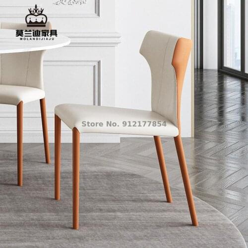 Designer light luxury dining chair home creative backrest makeup chair nordic net red dining chair simple desk chair stool