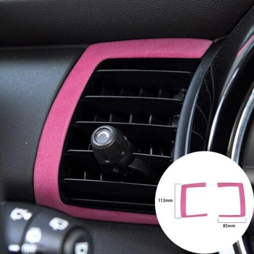For BMW MINI F55 F56 F57 2014-2020 Alcantara Suede Wrap Car Air Vent Outlet Panel Strip Cover Trim Stickers Internal Accessories