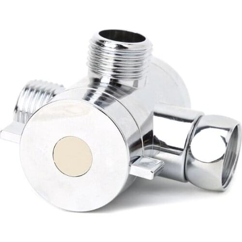 G1/2\" Three Head Function Switch Adapter Control Valve 3 Way Tee Connector Diverter Valve Q1QC