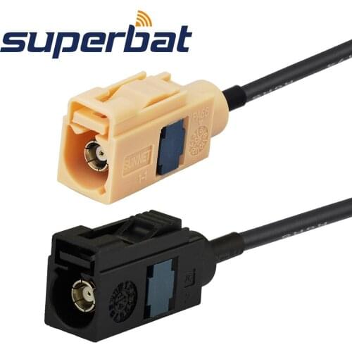 Superbat Fakra Female Jack Straight to Fakra Jack Straight Pigtail RG174 500cm "Z" "I" RF Coaxial Cable