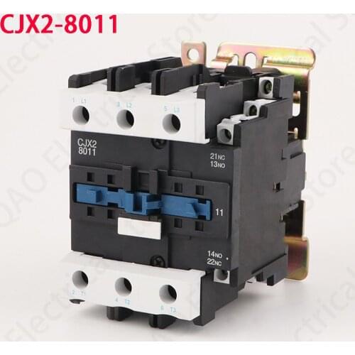 LC1D AC Contactor 3-Phase CJX2-8011 80A Silver point copper coils 24V 36V 110V 220V 380V
