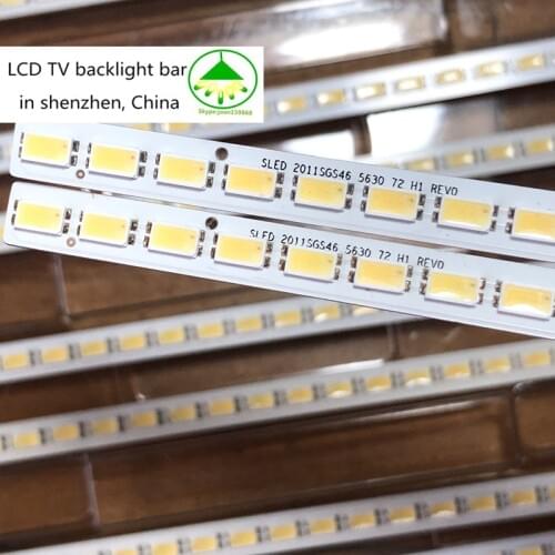 2pcs/lot 100% new 72LEDs 520MM 46-DOWN LJ64-03035A LED strip SLED 2011SGS46 5630 72 H1 REV0 for LTA460HQ12 LED46860iX LTA460H