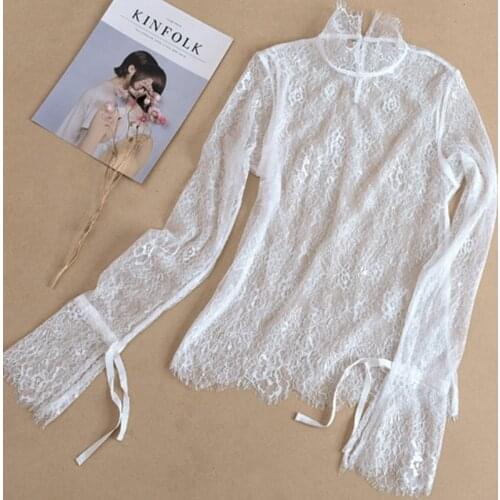 Fashion Shirt fake collar Soft Female Half Detachable Collar lace crochet long blouse false collar Detachable elastic Collar