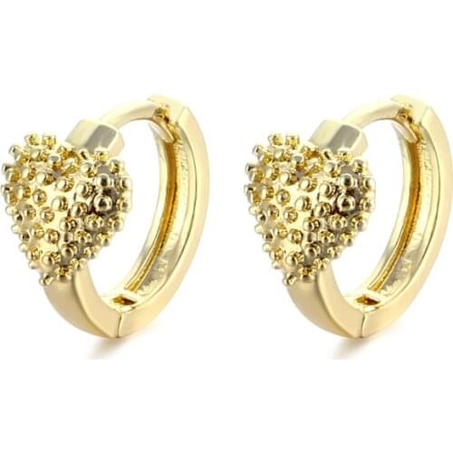 Fashion Geometric Metal Heart Earrings Statement Gold Punk Earrings For Women Girls Jewelry 2021