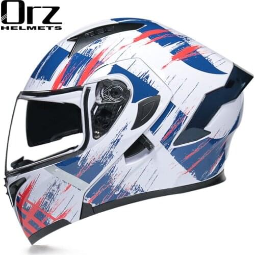 Racing Motorcross Motorcycle Helmet with Dual Lens Full Face Motorbike Helmet Double Visors for Adults Casco Moto Capacete
