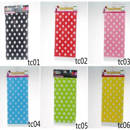 Wholesale 100pcs Colorful Table Cover Plastic Polka Dot Table Cloth 108x180cm Wedding Favor Party Decoration Plastic Table Cloth