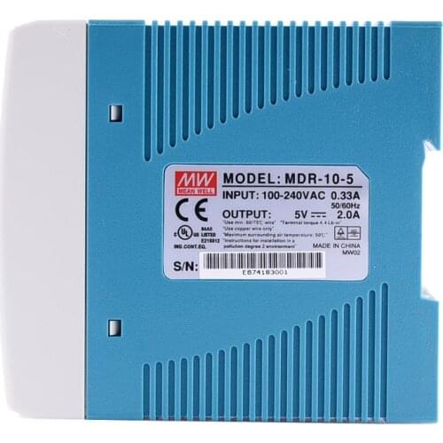 Original Mean Well MDR-10-5 series DC 5V 2A 10W meanwell Single Output Industrial DIN Rail Power Supply