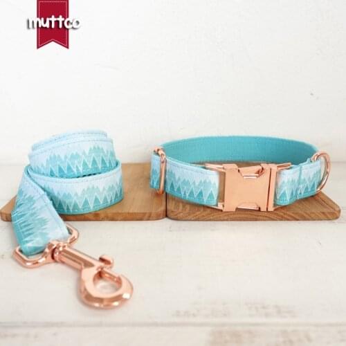 MUTTCO retailing fresh style collar for dog THE GREEN MOUNTAIN print dog collar 5 sizes UDC015M