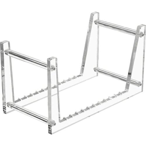 HOT-Clear Vinyl Record Stand Holder for Desktop Album Storage, Acrylic Vinyl Record Shelf Display 50 LPs