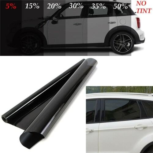 Professional 5% VLT Car Window Insulation Film Glass Sunshade Sticker Auto Accessories 100x50cm Black Uncut Film
