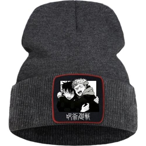 Gojo Satoru Jujutsu Kaisen Japan Anime Beanie Cap Casual Fashion Hat Mens Anime Outdoor Knitted Hat Solid Color Bonnet Caps