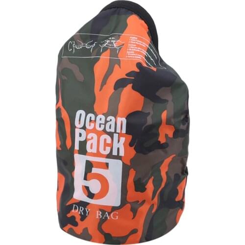 Outdoor Bag Camouflage Portable Rafting Diving Dry Bag Sack PVC Waterproof Folding Swimming Storage Bag For River Trekking