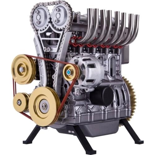Teching Custom Mini Inline Four Cylinder Car Engine High Level Metal DIY Assembly Model Toy Gift