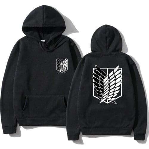 Attack on Titan Men Hoodies Sweatshirts Japanese Anime Shingeki no kyojin Graphic Hoodies Men Pullover Hooded Sweatshirt Unisex