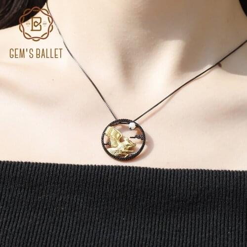 GEMS BALLET 925 Sterling Silver Flying Pig Chinese Zodiac Jewelry For Women Natural African Opal Gemstone Pendant Necklace