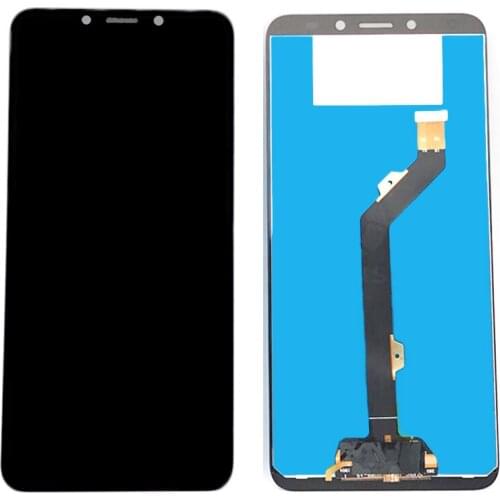 For Tecno Pouvoir 2 Pro LA7 LCD Display With Touch Screen Digitizer Glass Combo Assembly Replacement Parts 6.0 inches Black