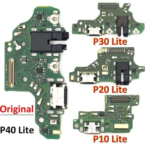 New 100% Original USB Charging Connector Board Port Board Flex Cable For Huawei P9 P10 P20 Pro P30 P40 Pro Lite Plus P40 Lite E