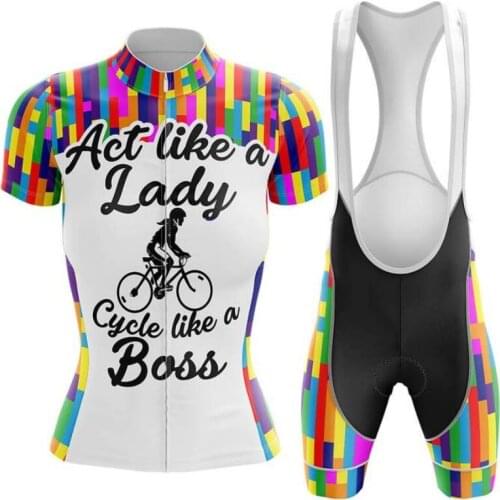 2020 Summer Womens cycling jersey set Professional Maillot ciclismo Cycling clothing Quick Dry summer short sleeved bike jersey