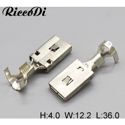 5Pcs G369 AMP Deutsch Automobile Connector 9.5MM Pins High Current Copper Female Crimp Wiring Terminal DJ6228A-E9.5*1.2E