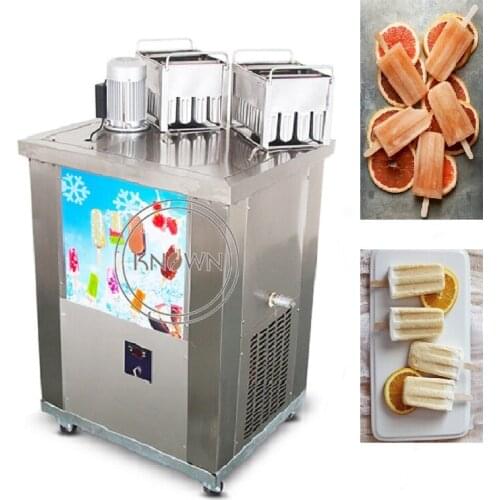 Stainless Steel Automatic 2 Moulds Popsicle Ice Cream Folding Machine Hard Ice Popsicle Lolly Making Machine