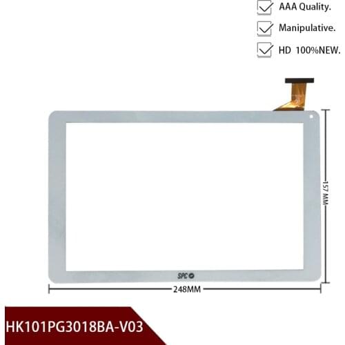 White New For 10.1 inch SPC Glow 10.1 9763108B V4.1 97632323B HK101PG3018BA-V01 V02 V03 touch screen panel digitizer sensor