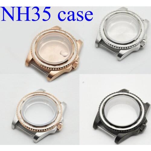 40mm NH35 case sapphire glass transparent glass back fit ETA2836 NH35 NH36 Mingzhu DG2813 3804 Miyota8205 8215 821A movement