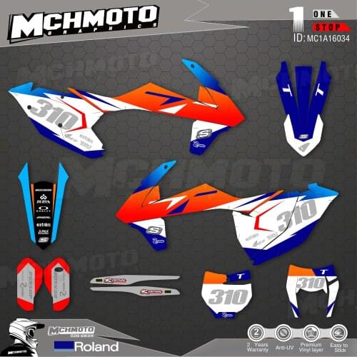 MCHMFG Customized Team Graphics Backgrounds Decals Custom Stickers For17-19EXC 16-18SX-F