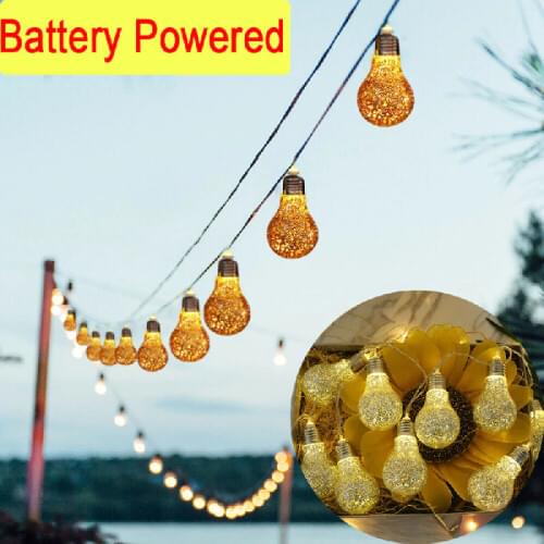 Outdoor LED Bulb Ball Fairy String Lights Garland 150cm Battery Lights for Christmas Wedding Party Home Garden Decoration Lamps