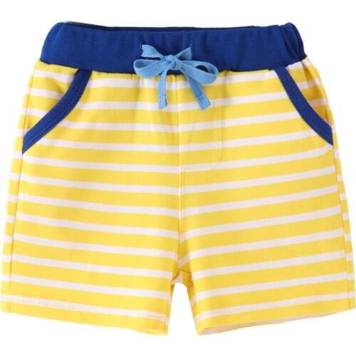 Funnygame Boys Girls Cotton Shorts Summer Children Stripe Pants Drawstring Hot Selling Kids Clothing Boys scanties