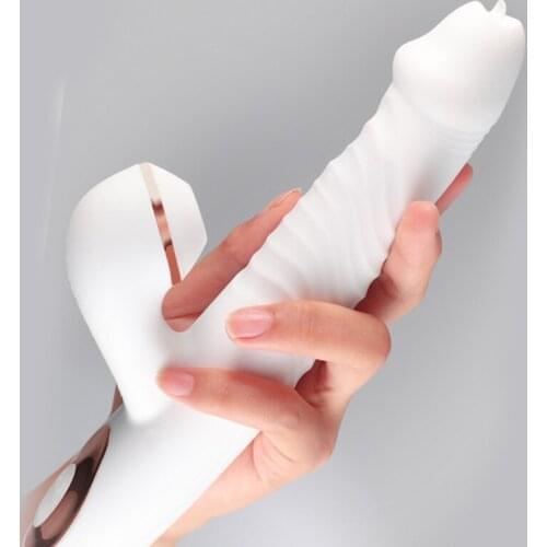 Ins Allows Tongue Licking Telescopic Vibration Av Massager Adult Female Masturbation Vibrator