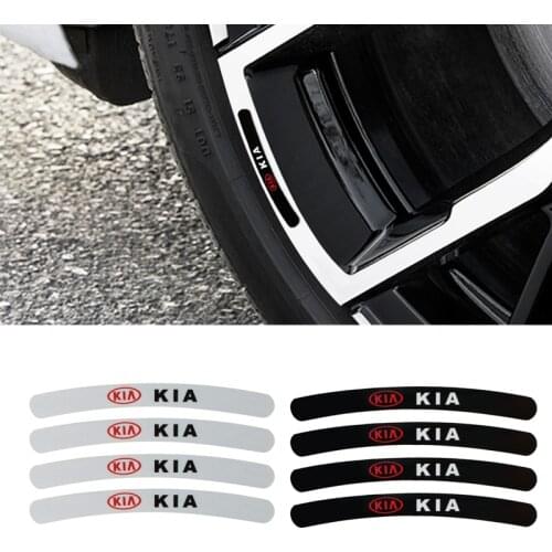 4PCS Car Wheels Rims Decoration Sticker Decal For Kia Sportage Ceed Rio Picanto Sorento Rio 3 Rio 4 soul K2 K3