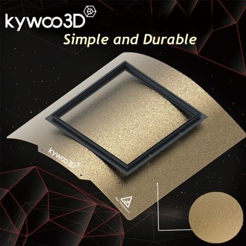Kywoo3D New Spray Powder Universal PEI Build Steel Plate with Magnetic Gold Frosted Durable for 3D Printer Hot Bed Parts