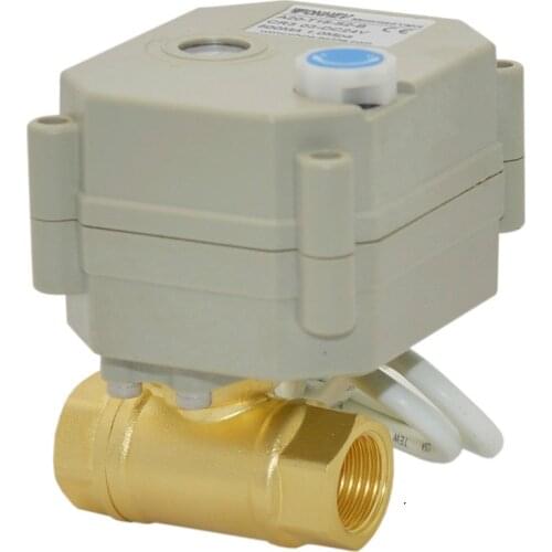 Motorized Valves Brass Electric Ball Valve 2 Way Manual Switch Metal Gear Valve AC/DC 9-24V DN8 DN10 DN15DDN20DN25DN32N20