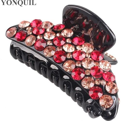 New Fashion Rhinestone Shining Hair Claw For Women Girls Clamps Hair Crab Ladies Crystal Hair Clip Accessories Headwear