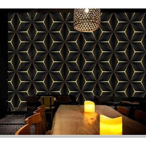 Papel de parede Modern polygonal geometric industrial style 3d wallpaper,living room tv wall bedroom home decor KTV bar mural