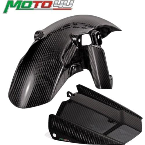 1 Set Carbon Fiber Motorcycle Front Fender & Rear Fender Mudguard Hugger 100% Gloss For YAMAHA XSR900 XSR 900 2017 2018 2019