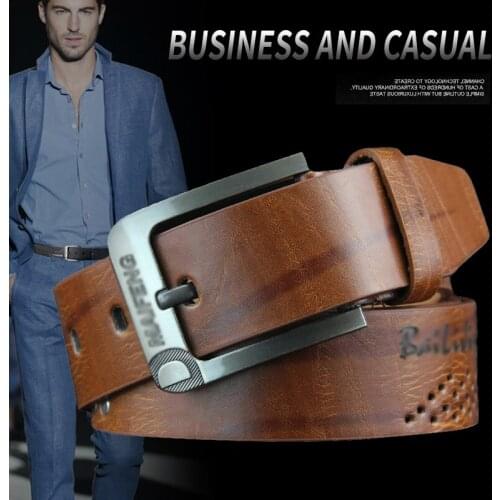 Mens Belt Fashion Trousers Pin Buckle Belt Wild Casual Male belt with retro rivet decoration Belt Cummerbunds