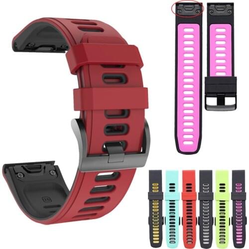 22 26MM Quick fit Watchband Strap for Garmin Fenix 6X Pro 5X 3 HR Watch Silicon Easyfit Wrist Band For Fenix 6 Pro 6 Watch Strap