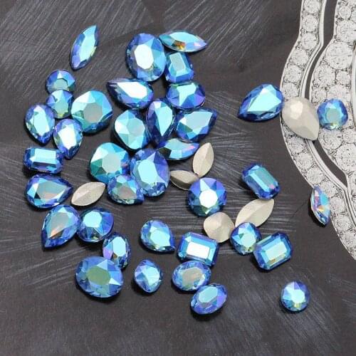 Sapphire AB Nail Art Decorations pointback nail art Stones jewelry accessories DIY Rhinestones for Craft diy Dress Gymnastic