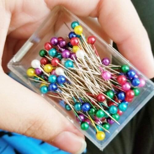 Sewing Tools Florists Sewing Pin Dressmaking Pins Weddings Corsage Pearl Head High Quality DIY 100PCS Round Colorful