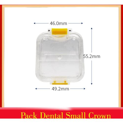 50pcs New Dental Small Transparent Crown-keeping Box With Clear Flexible Film inside